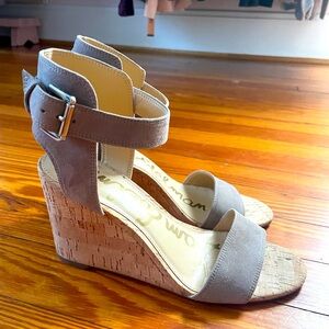 Beautiful Taupe Sam Edelman Sandals with wedge heel